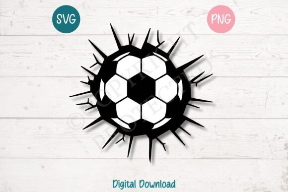 A Dynamic Soccer Ball Impact Graphic for Crafts & DIY Projects