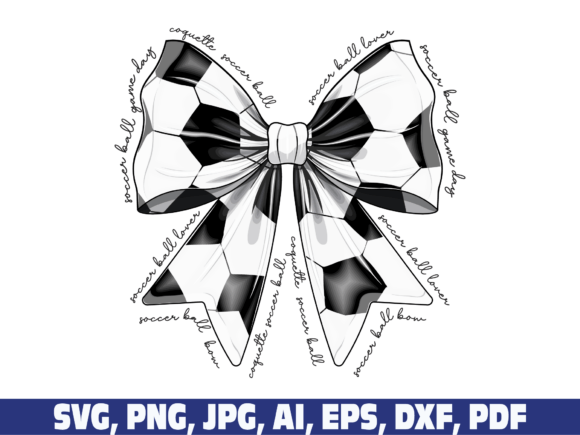 Crafting Coquette Charm: Soccer Ball Bow Graphics