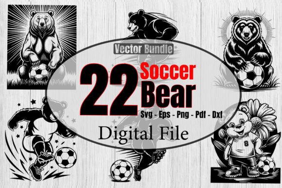 Crafting Polished Blog Graphics with Soccer with Bear SVG Bundle