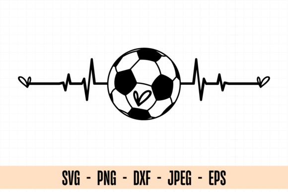 Heartbeat Soccer Graphics: A Vital Illustration for Sports Branding