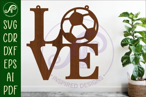 Love Soccer Word Wall Art: A Laser-Cutting Asset for Web Design